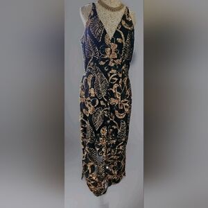 Dress the Population Black and Gold Sequin Dress Sz L